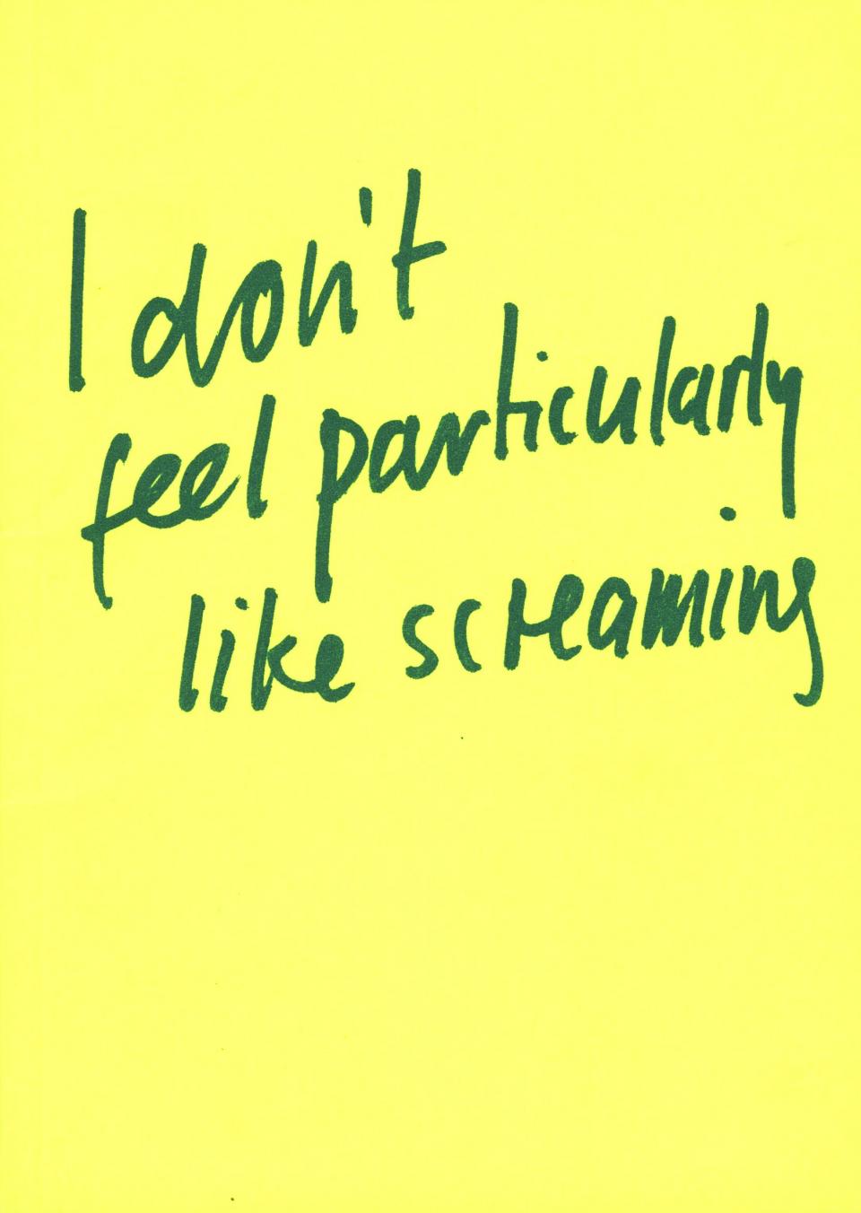 Yellow cover with hand written title